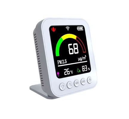 Goede prijs. Tuya Smart WiFi Luchtkwaliteitsmonitor - Batterijgevoede Real-time Detector voor PM2.5, Temperatuur & Vochtigheid online