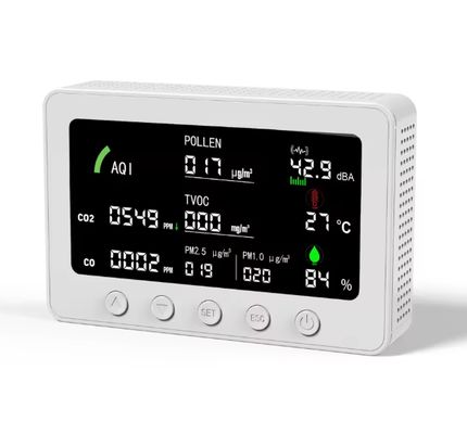 Goede prijs. WiFi Slimme Luchtkwaliteitsmonitor, Detecteert CO2, CO, TVOC, PM1.0 & PM2.5, Binnenluchttester voor Thuis, Kantoor online