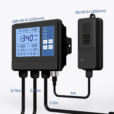 Good price OEM Realtime Display Groentehuis Klimaat Controller Planten Control CO2 PPM Fan online