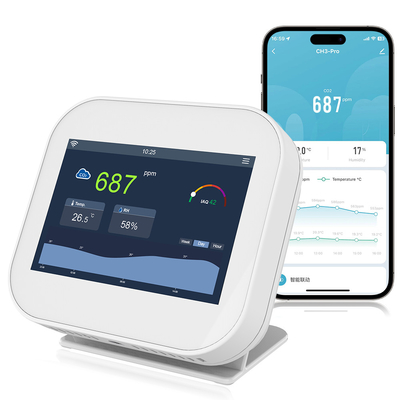 Good price Ruimte CO2-luchtkwaliteit binnenshuis Monitor 320x480 TFT Dual NDIR Sensor 5V online