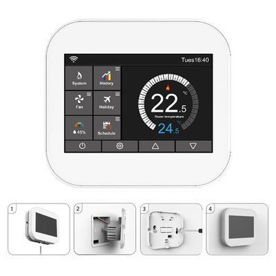 Goede prijs. Home Smart WiFi thermostaat: vloerverwarming, programmeerbaar, 50Hz/60Hz, aanpasbaar online