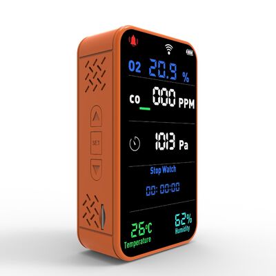 Goede prijs. Mini draagbare WIFI-luchtkwaliteitsmonitor GZAIR PT09 - IP55 O2/CO-detector met LCD-scherm, temperatuurvochtigheidsdrukmeter voor thuis en kantoor online
