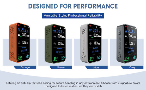 Goede prijs. Smart 7-in-1 Gas Detector Draadloos O2 en CO Monitor 3000mAh Battery Cloud Alerts Wi-Fi App Multi-Gas Analyzer voor Fabriek online