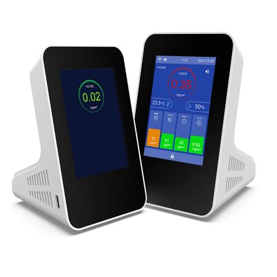 Slimme WiFi Luchtkwaliteitssensor SA1800 - App-bediende CO2-meter met pollen- en PM2.5-tracking, 3,5” touchscreen binnenluchtmonitor voor de slaapkamer