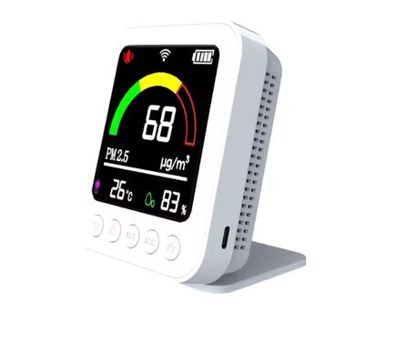 Goede prijs. Groothandel Tuya Smart WiFi Luchtkwaliteit Monitor - Werkt op batterijen PM2.5 Temp Vochtigheid Real-time Detector online
